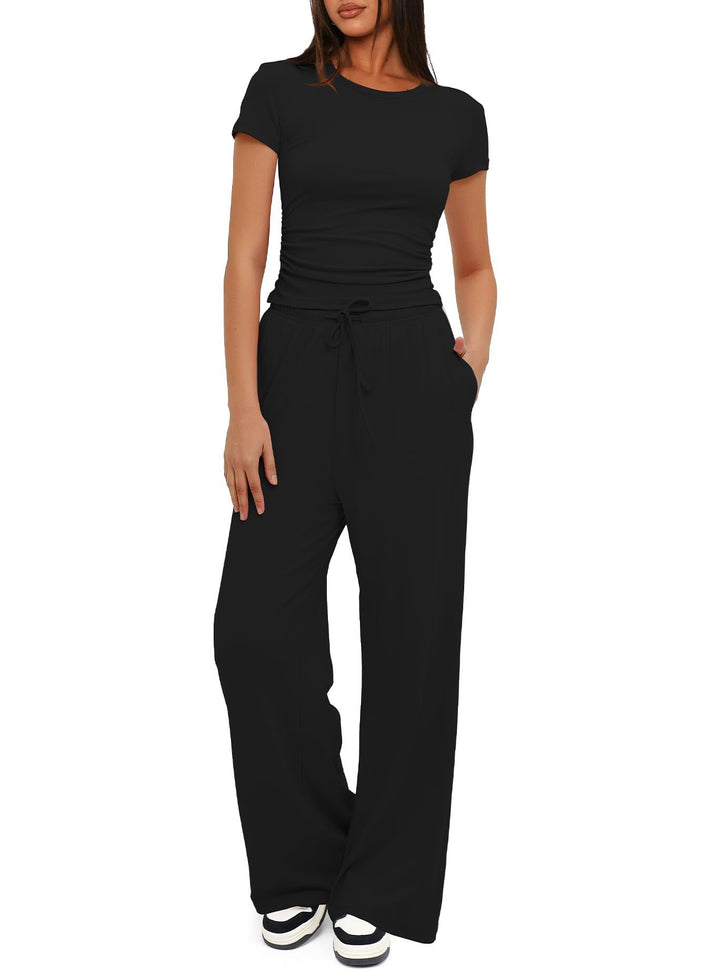 Solid Color Casual Sports Yoga Suit