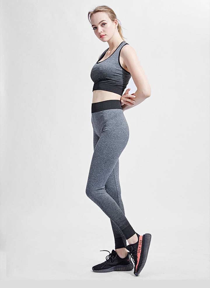 Women's Gradient Color Sports Bra Nine Pants