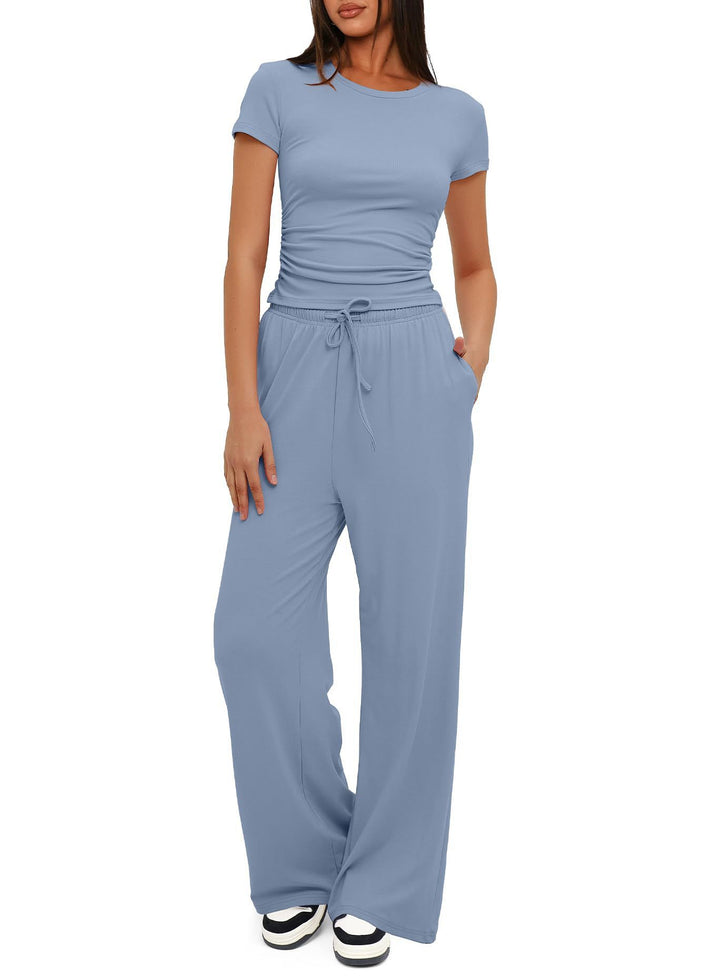 Solid Color Casual Sports Yoga Suit