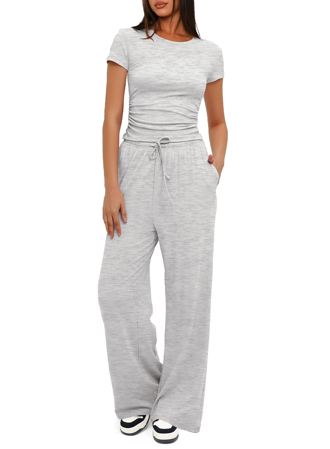 Solid Color Casual Sports Yoga Suit