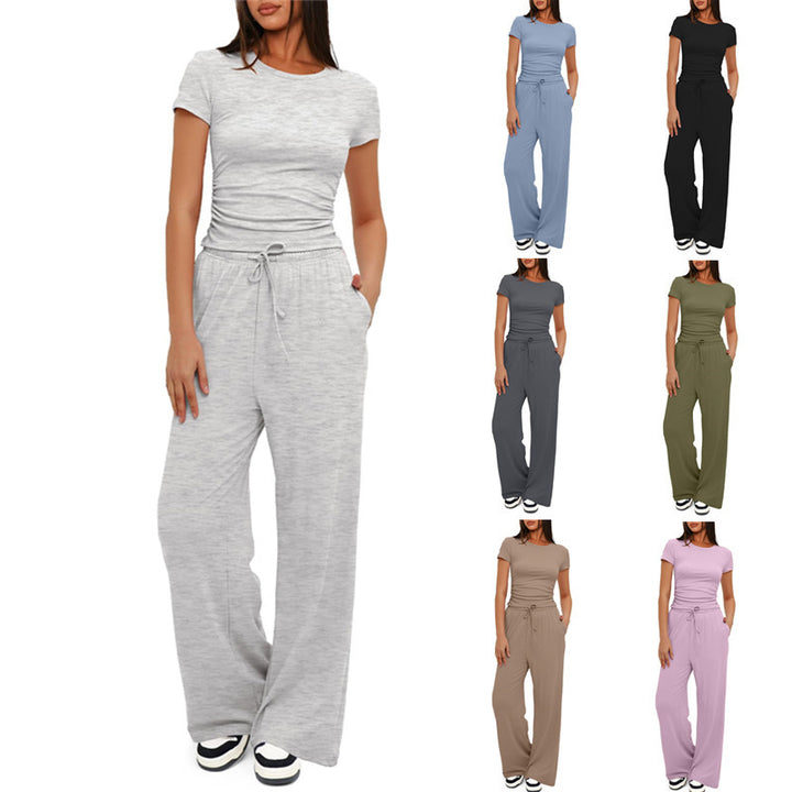 Solid Color Casual Sports Yoga Suit