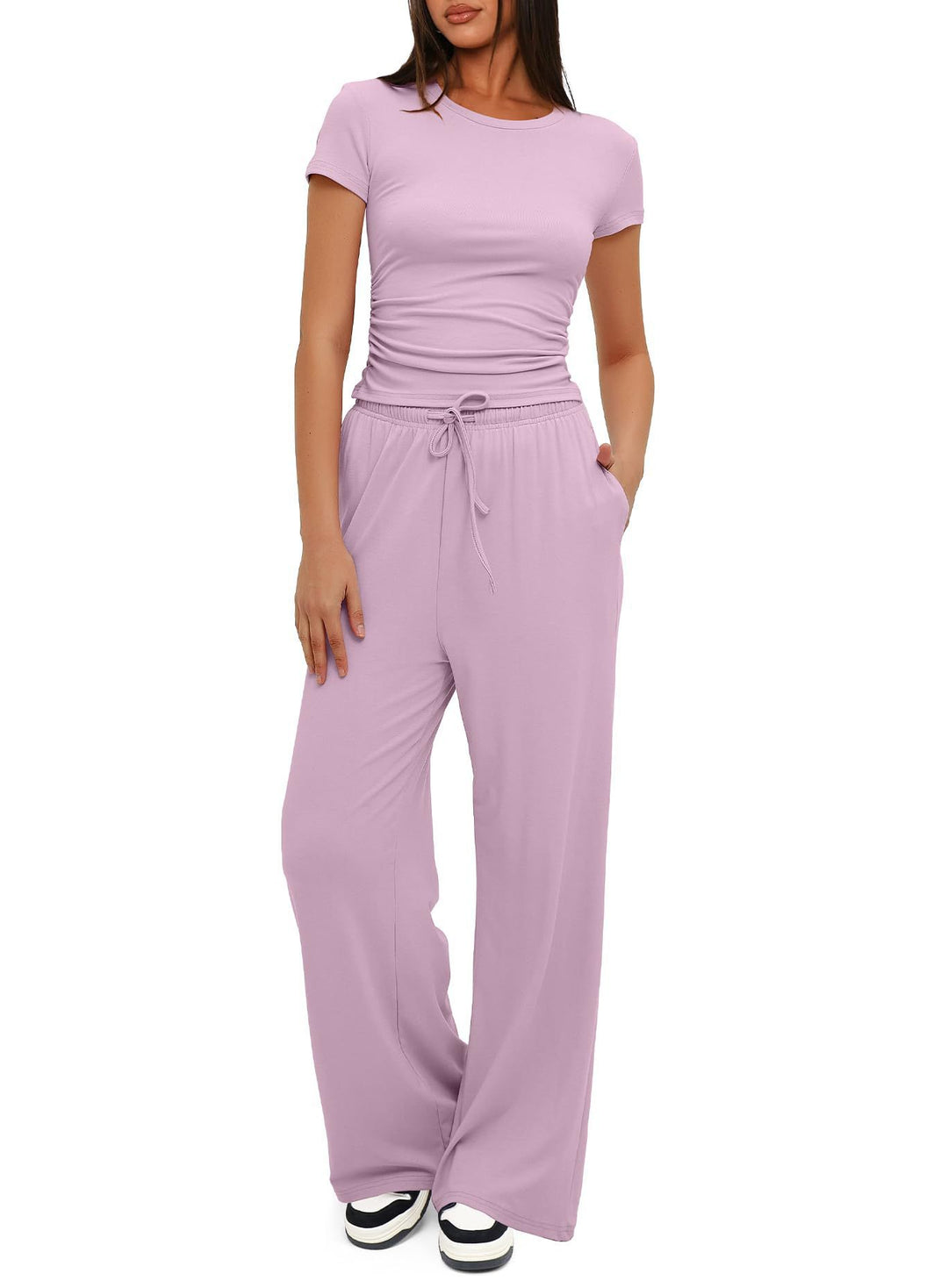 Solid Color Casual Sports Yoga Suit